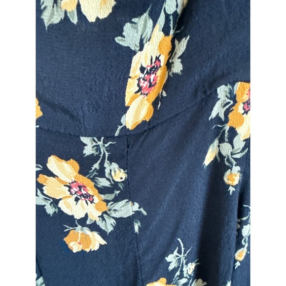 Abercrombie & Fitch Floral Jumpsuit Tie Back V Neck Casual Romper Size S - Picture 7 of 7